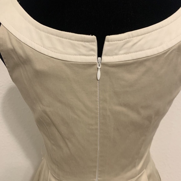 White House Black Market Tan Princess Rockabilly Sun Dress Women's Size 00 - Picture 12 of 14